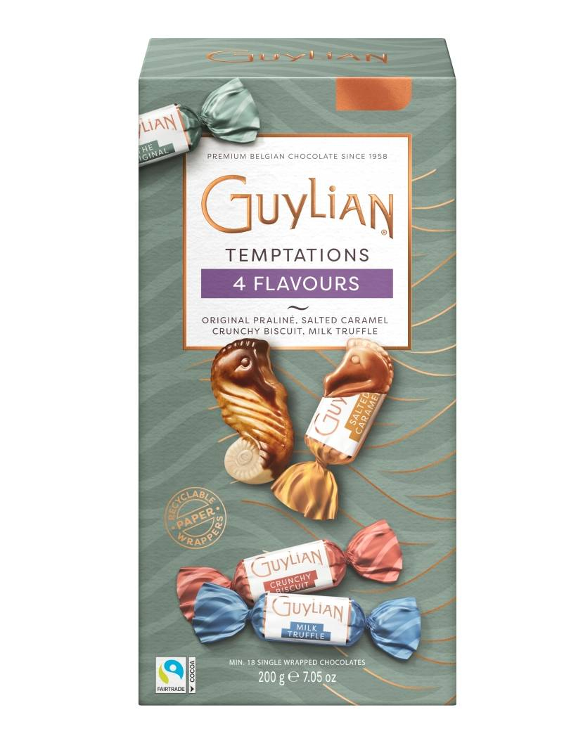 Lindt Lindor Temptations 4 Flavours - Forskjellige Melkesjokolade Trøfler med Fyll 200 gram