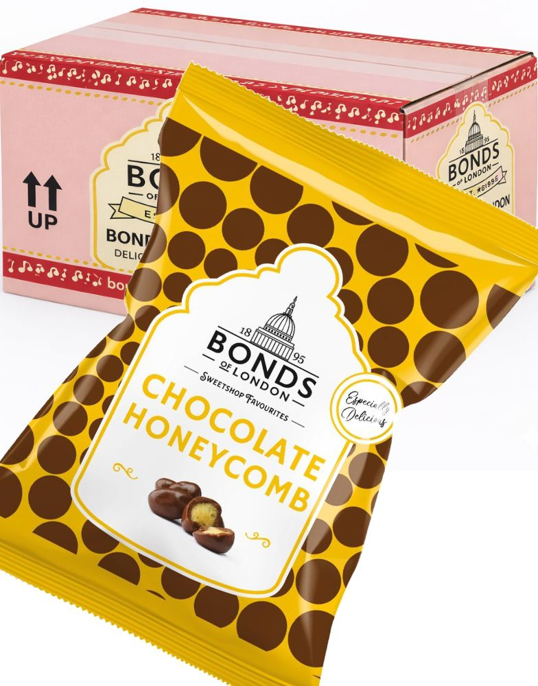 12 stk Chocolate Honeycombs - Bonds of London - Hel Eske (UK)