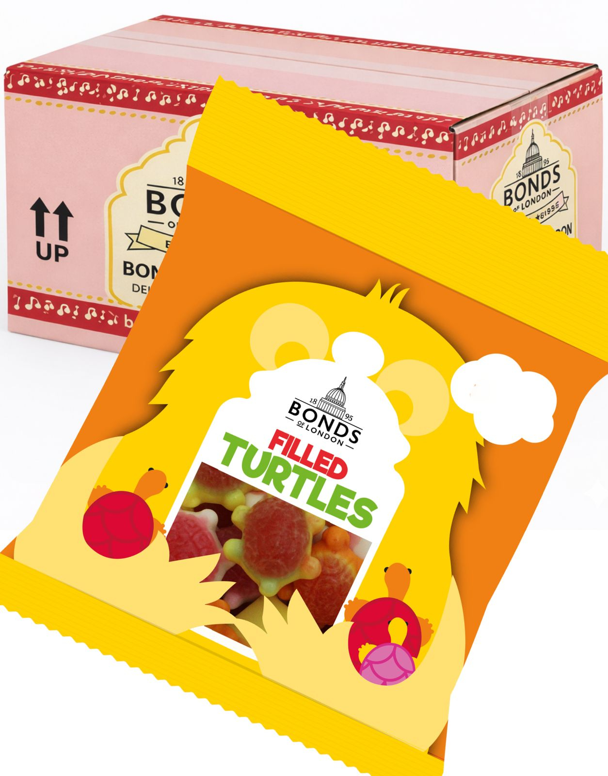 20 stk Filled Turtles - Bonds of London - Hel Eske 1 kg (UK)