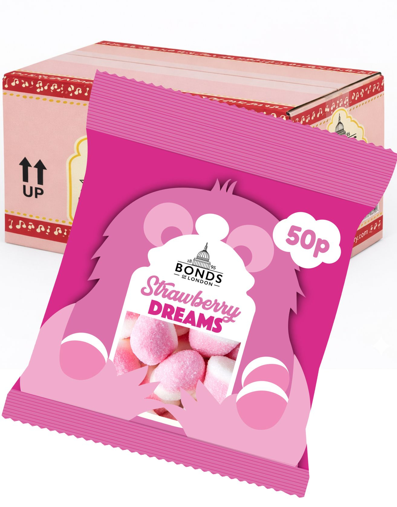 20 stk Strawberry Dreams - Bonds of London Hel Eske (UK)