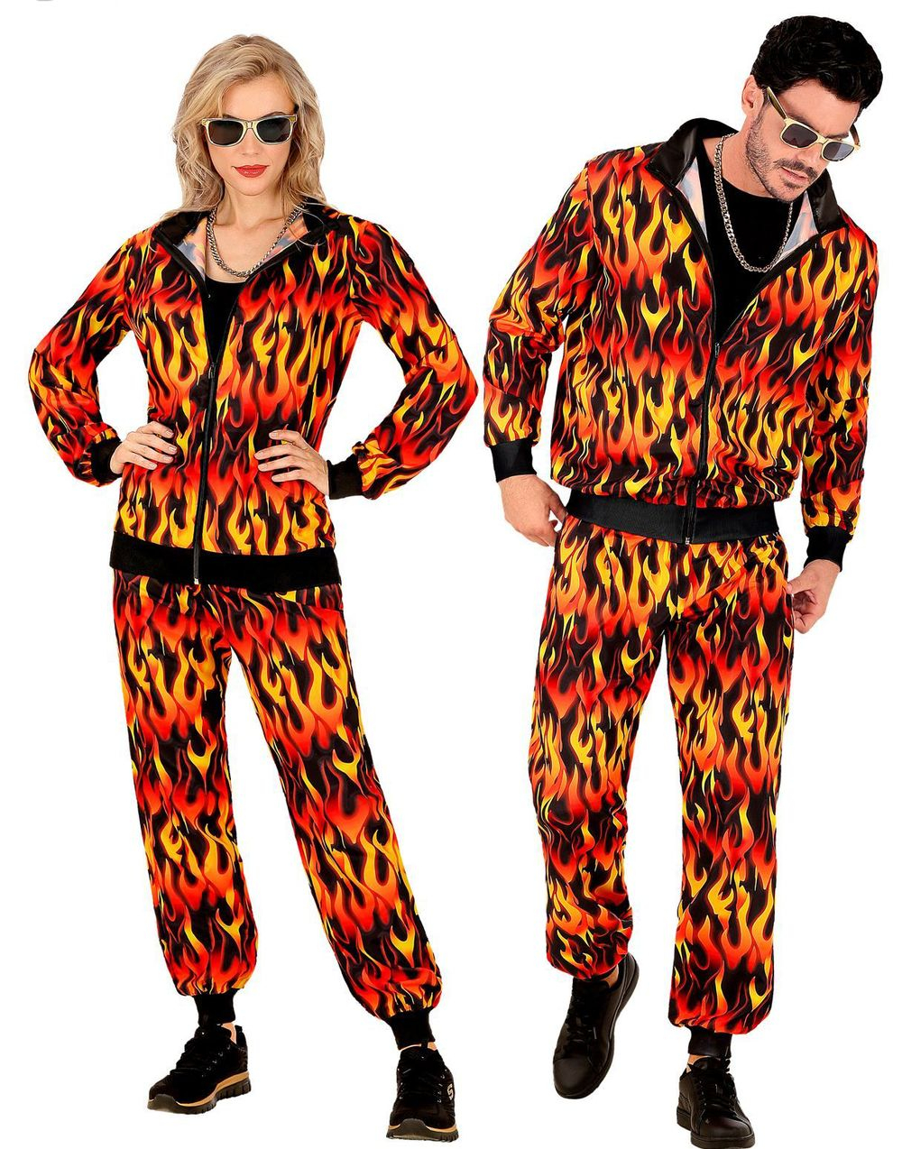 80 Talls Flamme Grilldress til Voksen UV GLOW