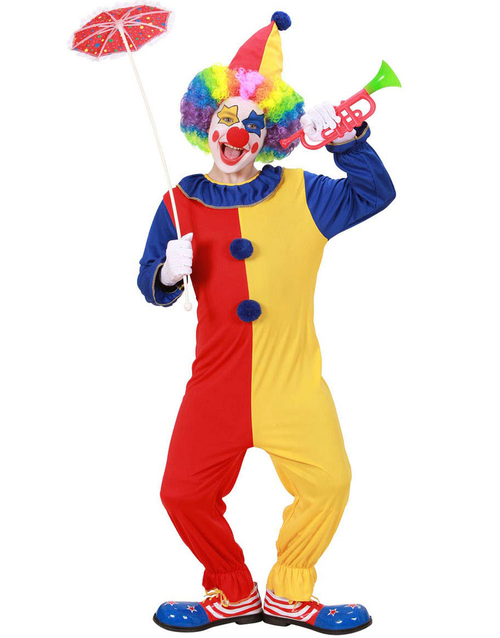 Fargerik Klovn Barnekostyme
