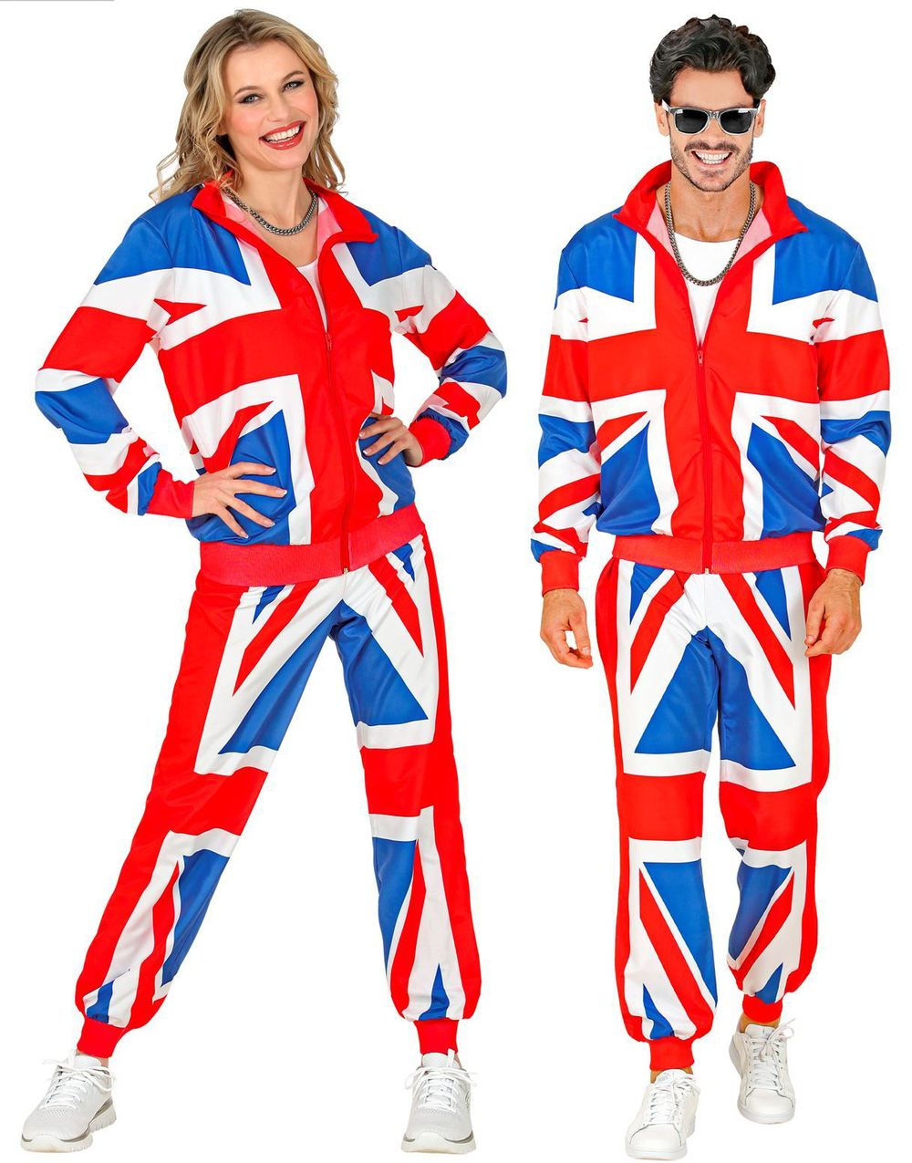 UV-Glow Union Jack Grilldress til Voksen - L
