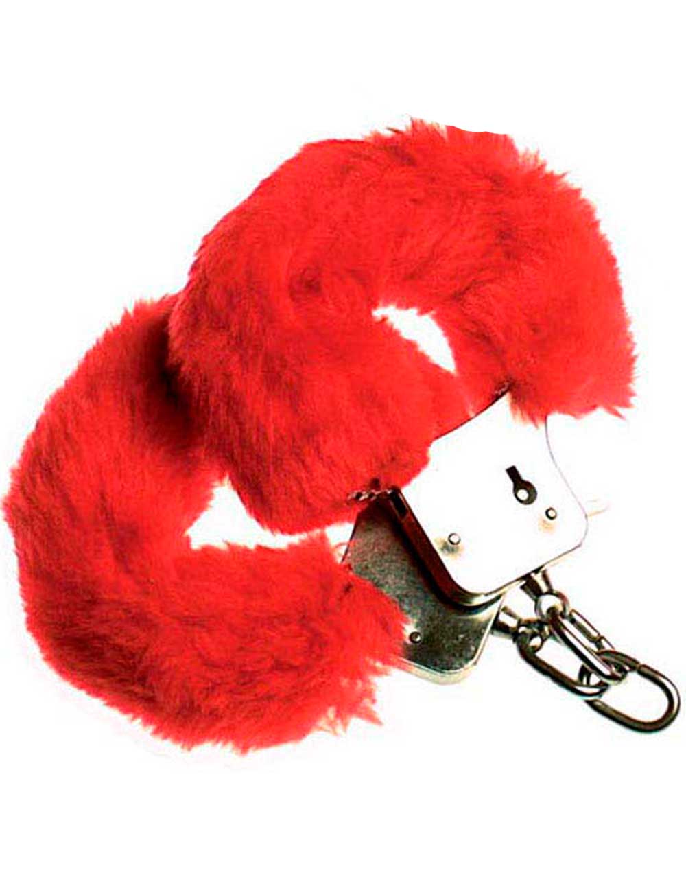 Håndjern med Rødt Plysjtrekk