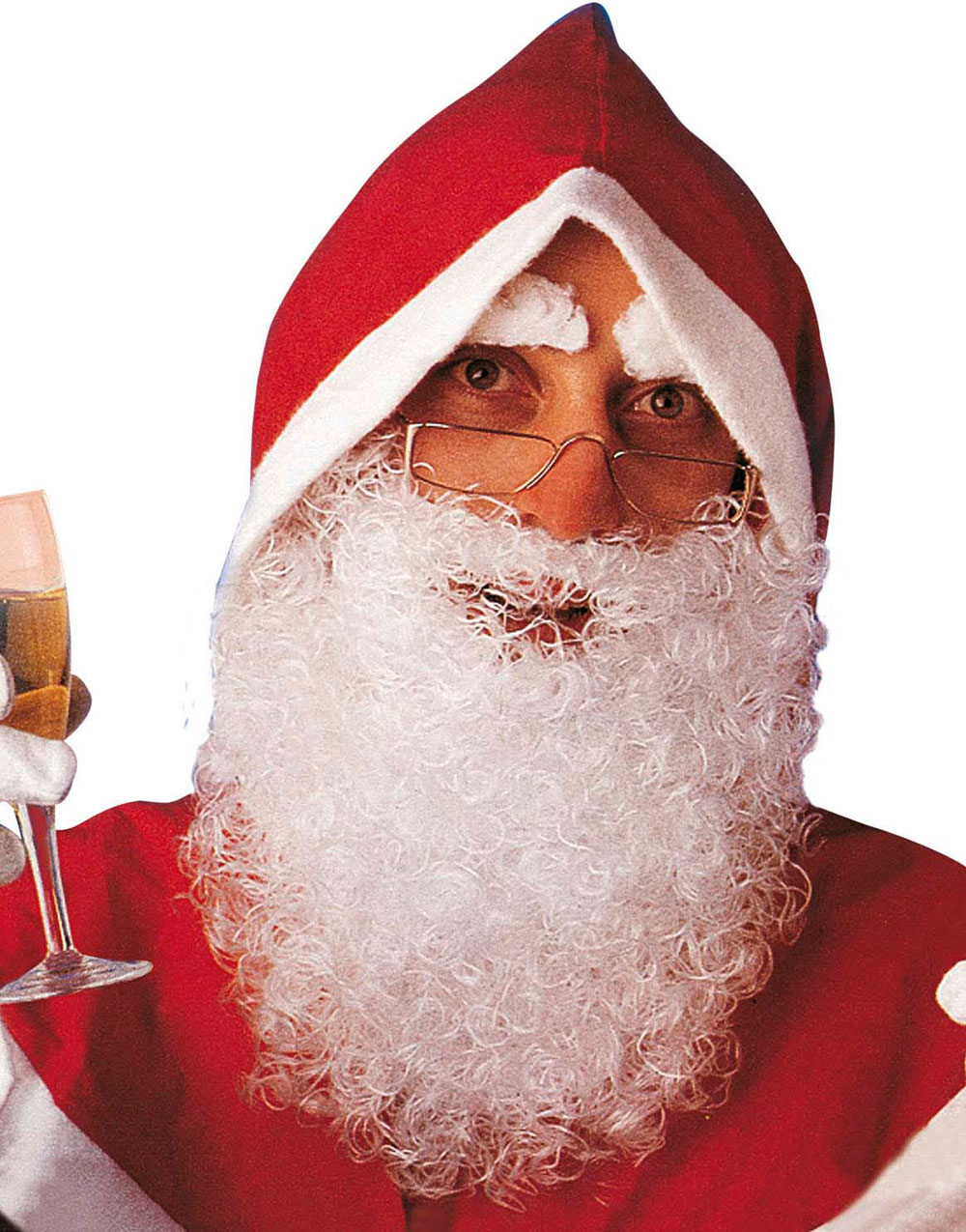 Hvitt Nisse Skjegg m/Bart & Øyenbryn