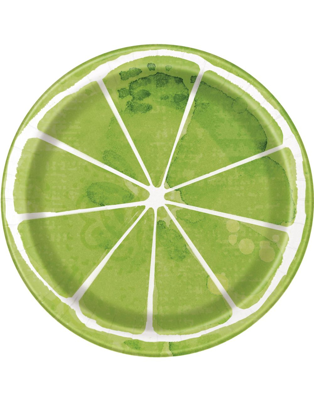 8 stk Limeskive Papptallerkener 18 cm