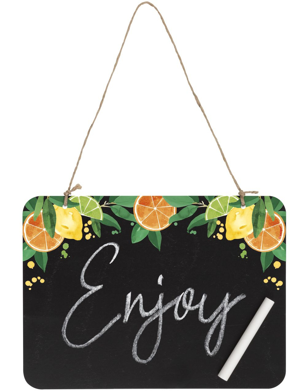 Hengende Tavleskilt med Kritt 25x20 cm - Summer Citrus