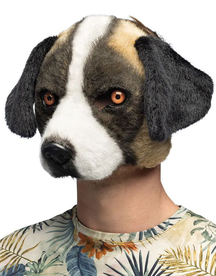 St Bernard Hund Plysjmaske