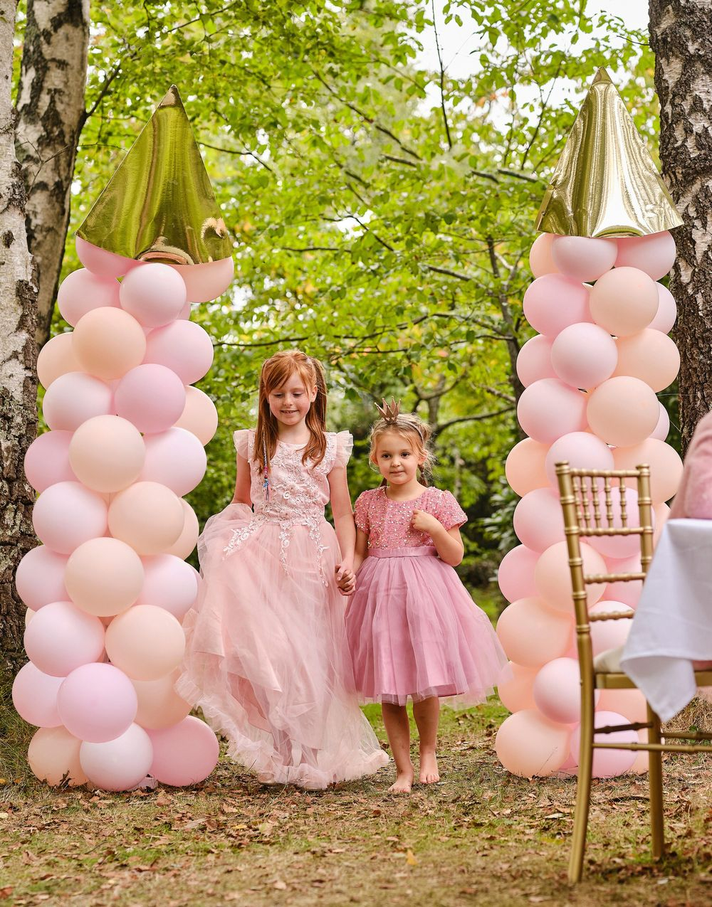 Prinsesseslott Ballongbuesett i Forskjellige Rosa Nyanser - Princess Party