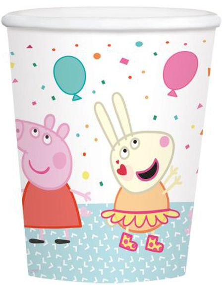 8 stk Pappkrus 250 ml - Peppa Pig