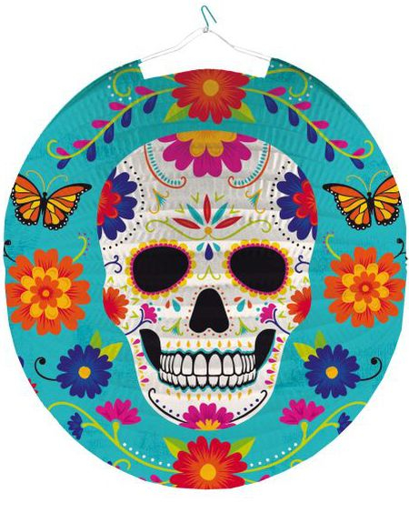 Rund Day of the Dead Lanterne 25 cm