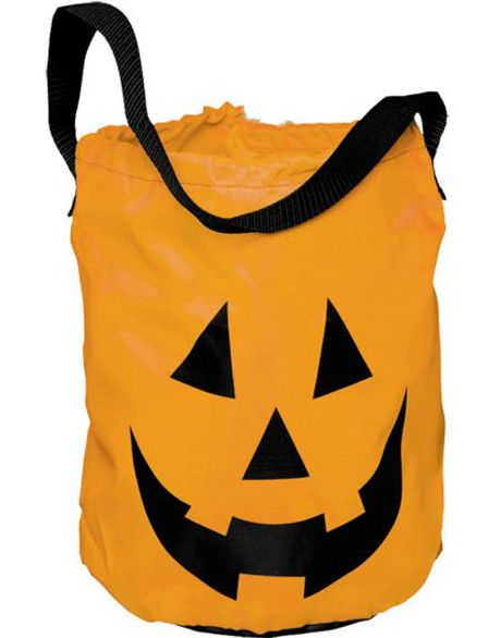 Orange og Svart Godteri/Kostymeveske med Gresskar Motiv