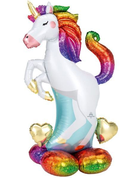 Enhjørning AirLoonz Stående Folieballong 119 cm