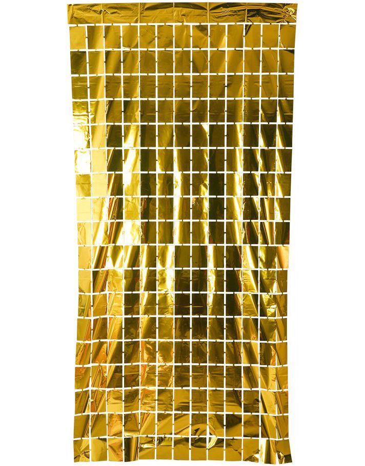 Gullfarget Rutete Backdrop/Bakgrunn 200x100 cm (Kjøp flere for hel vegg)