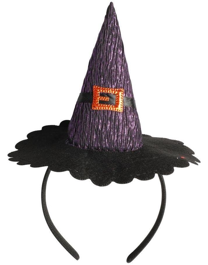 Hårbøyle med Glitrende Lilla Heksehatt