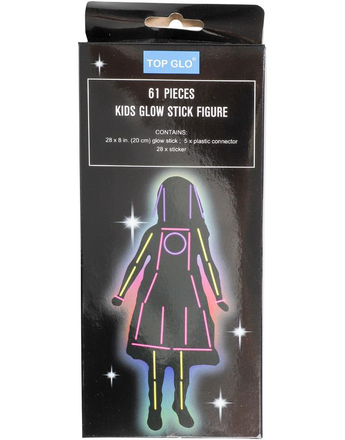 Glow Stick Figur med 61 Deler - Jente