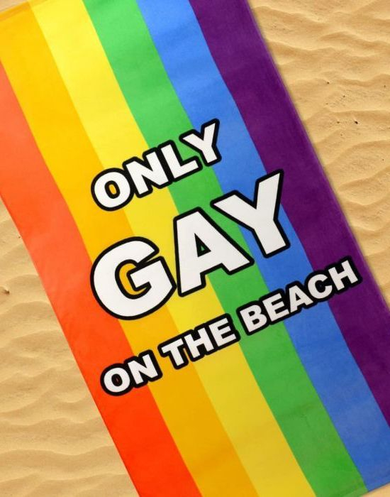 Bilde av Only Gay On The Beach - Badehåndkle 76x152 Cm