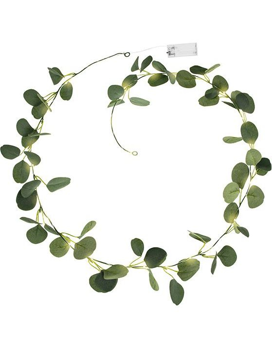 Eukalyptus Bladranke med LED-lys - 200 cm