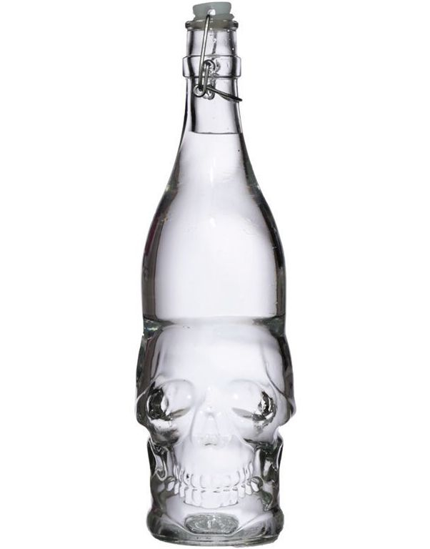 Hodeskalle Flaske Gjennomsiktig 1L