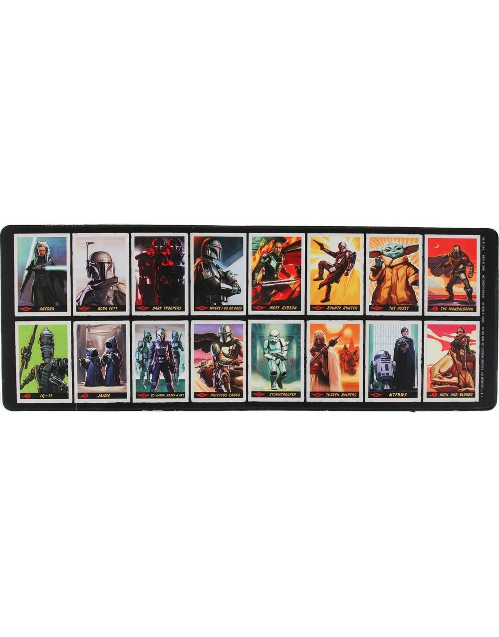 Bilde av Stor Lisensiert Star Wars Mandalorian Skrivebordsmatte/musematte 30x80 Cm