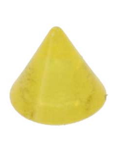 Stripe Spike Gul/Hvit - 4 mm Akrylkule til 1,2 mm stang