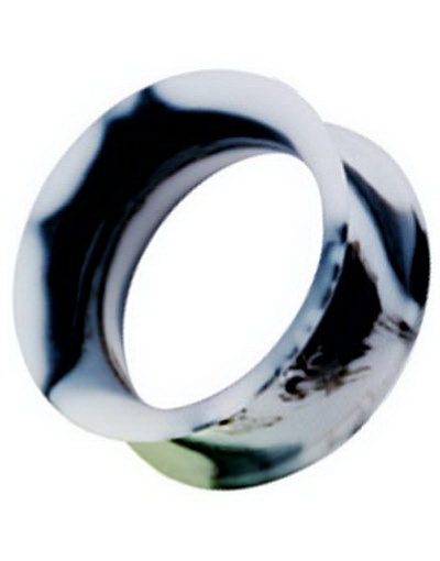 Excentrisk Storm - Hvit, Grå og Svart Piercing Tunnel