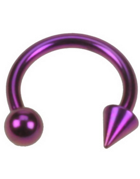 Rund med Ball & Spike - 1.2 x 8 mm Lilla Øyenbrynspiercing