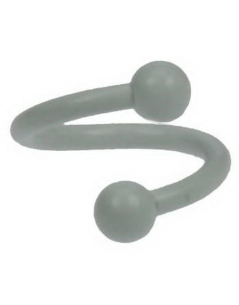 Twister - 1,2 x 8 mm Hvit Øyenbrynspiercing