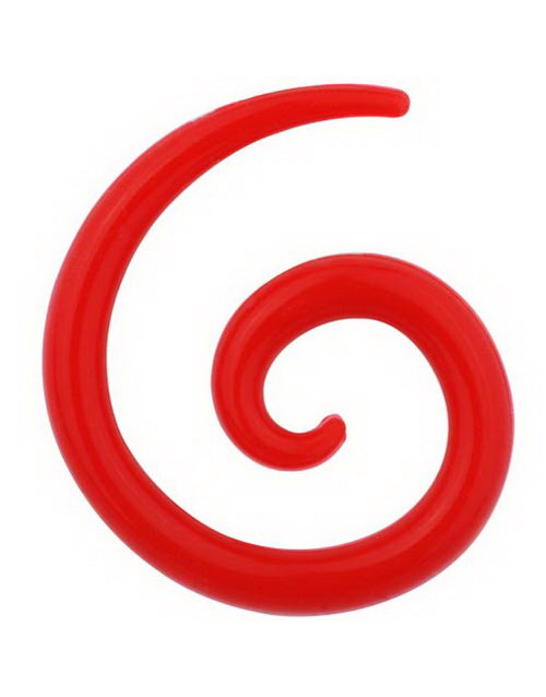 Curl Expander - Rød Silikon Ørepiercing