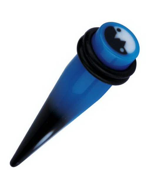 Modern Yin Yang - Blå, Svart og Hvit Akryl Ørepiercing