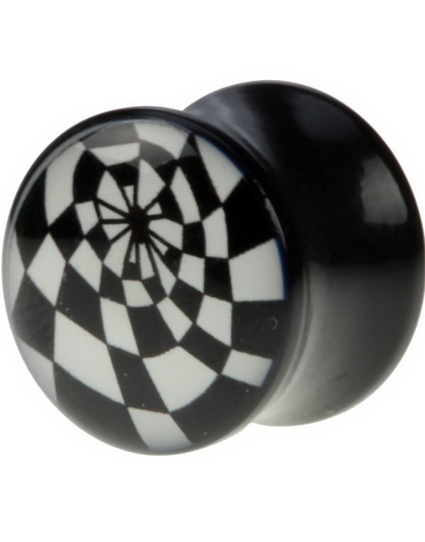 Giddy Pattern - Svart Piercing Plugg