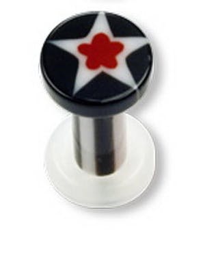 Flower Red Star - Piercing Plugg