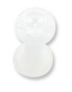 White Skull Akryl - Piercing Plugg