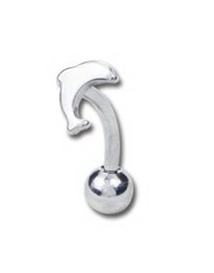 Jumping Delfin - 1.2 x 8 mm Øyenbrynspiercing