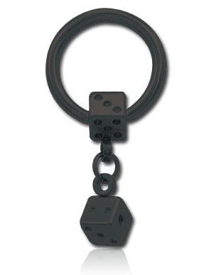 Svart PVD BCR Piercing med Terninger