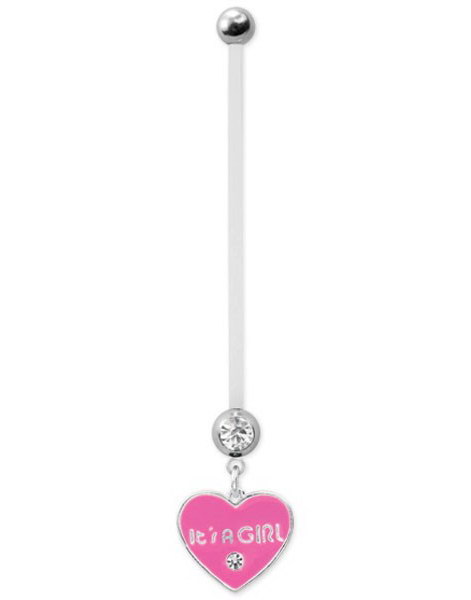 It's A Girl - Rosa Navlepiercing For Gravide