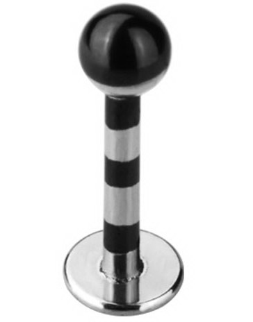 Stripete Labret - Svart/Stål