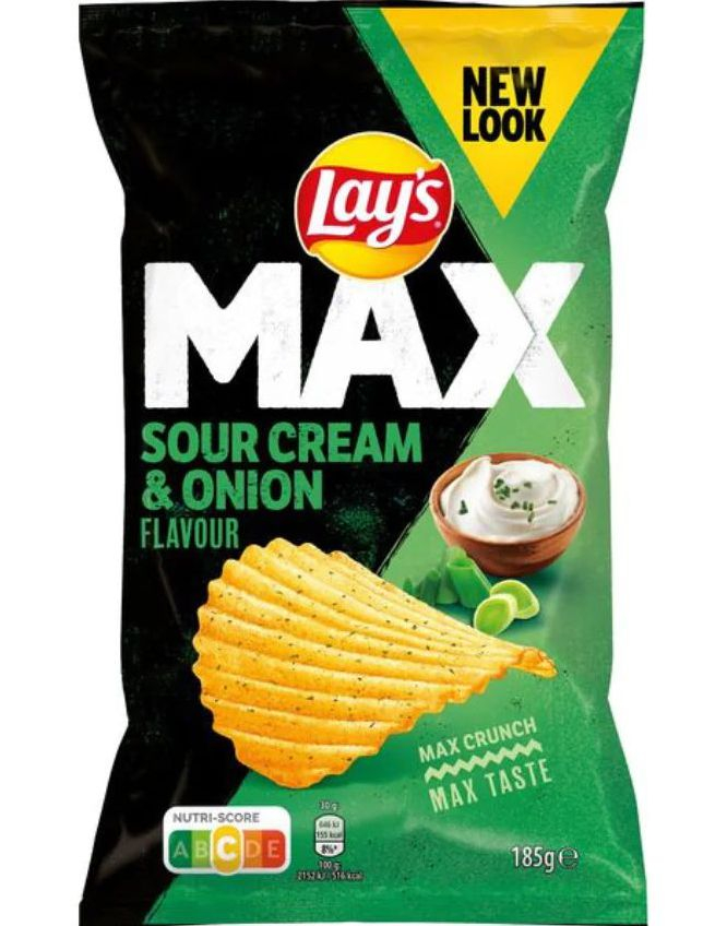 Bilde av Lays Max Sourcream And Onion 185 Gram