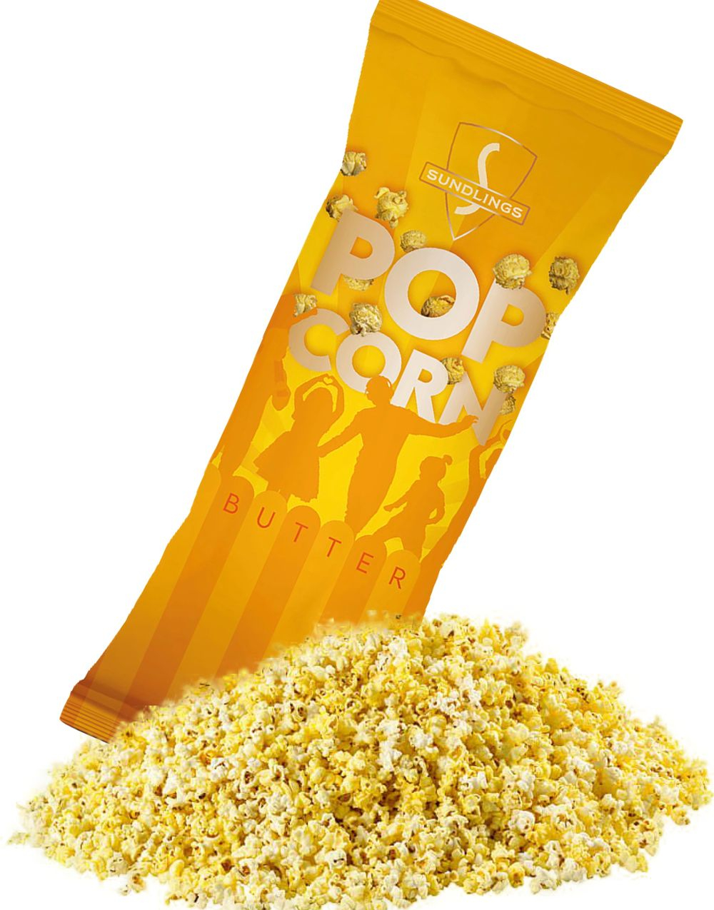 Bilde av Sundlings Butter Popcorn - Ferdigpoppet Popcorn Med Smørsmak 100 Gram