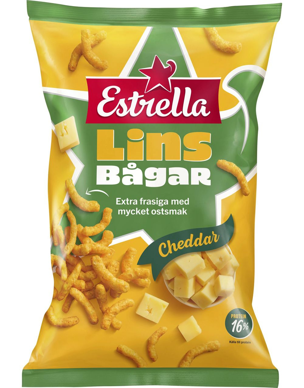 Estrella Lins Bågar Cheddar 150 gram