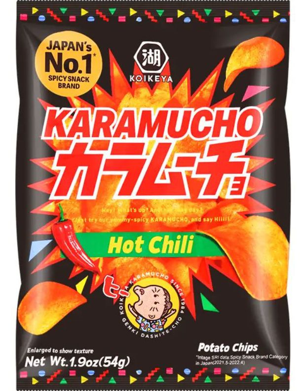 Karamucho Hot Chili Potato Chips Flat Cut 60 gram (Japan)