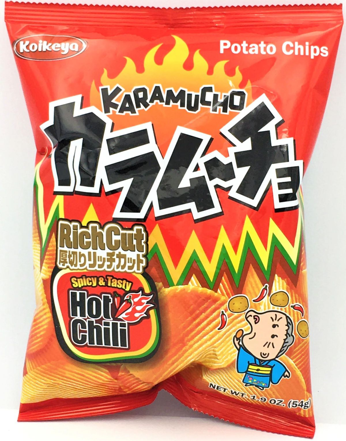 Karamucho Hot Chili Potato Chips Ridge Cut 60 gram (Japan)