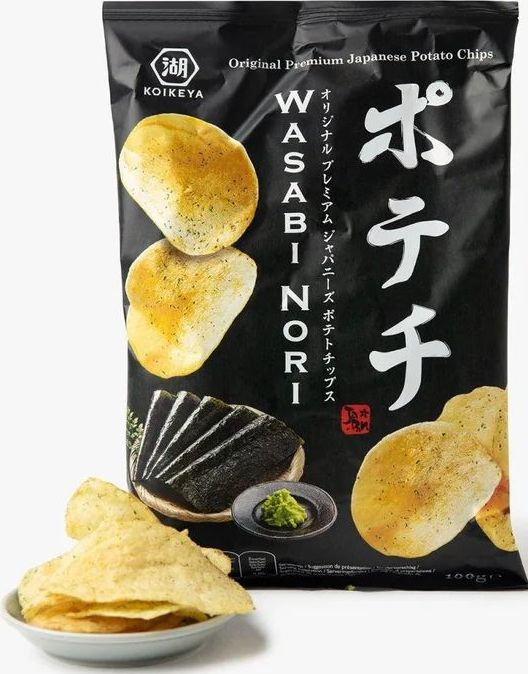 Koikeya Wasabi Nori Original Premium Japanese Potato Chips 100 gram (Japan)