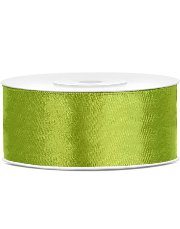 EPLEGRØNT Satinbånd 25 meter x 25 mm
