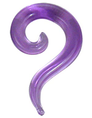 Lilla Curl Expander Ørepiercing i Akryl 2 mm