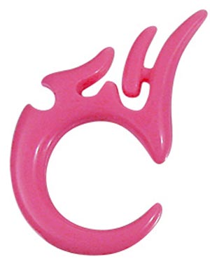 Rosa Dragon Claw Expander Ørepiercing i Akryl 3 mm