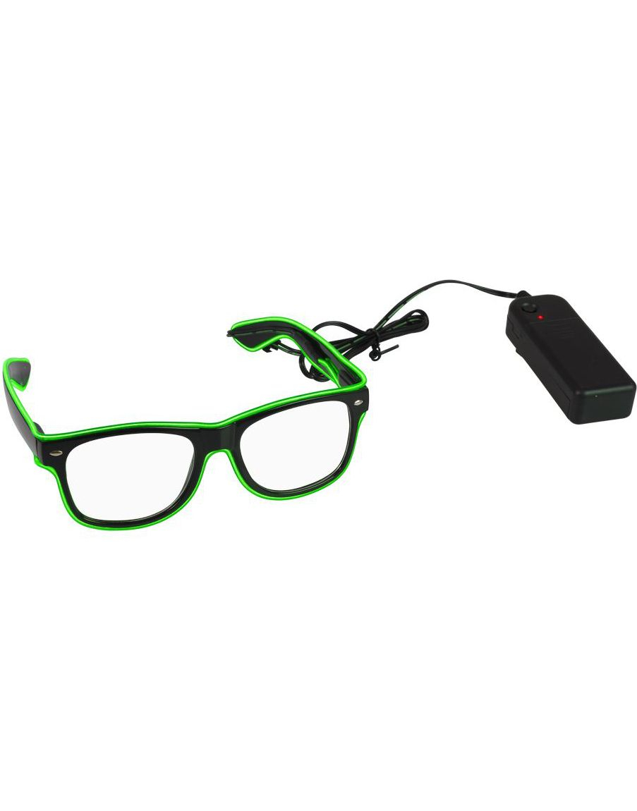 El-Wire LED Briller - Grønn