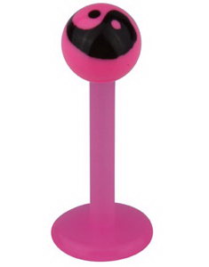 Yin Yang Labret - Pink/Black