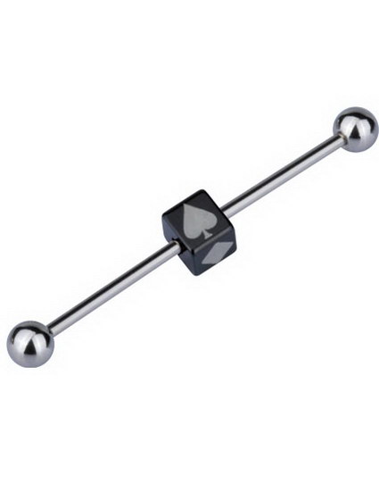 Pokerplayer Ørebarbell - Steel