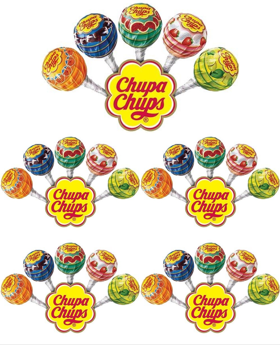 25 stk Chupa Chups Lollipop / Kjærlighet på Pinne